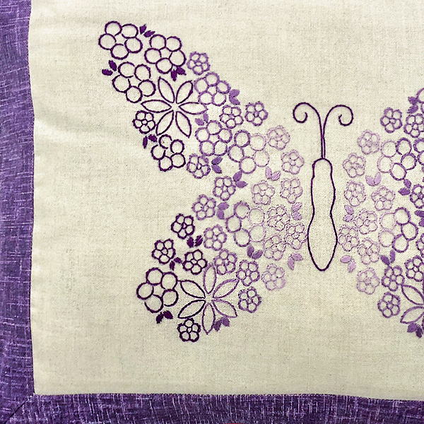 Embroidered Butterfly Cushion